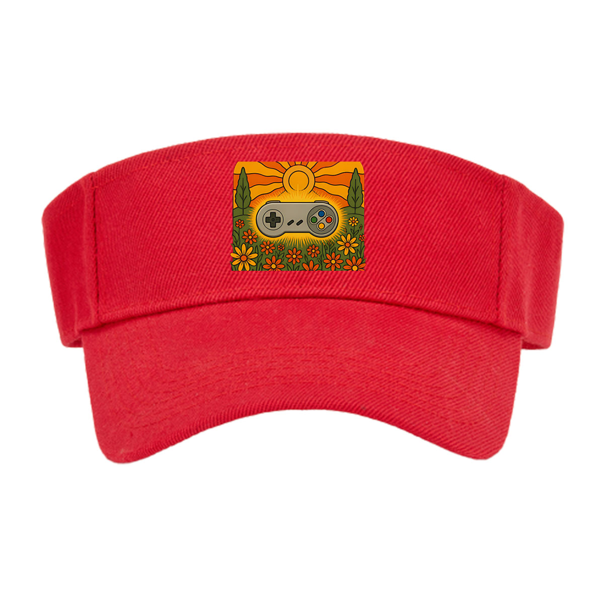 Super Nintendo Sega Genesis Controller in Sunflower Field: Nostalgic Gaming Memory -  Visor cap