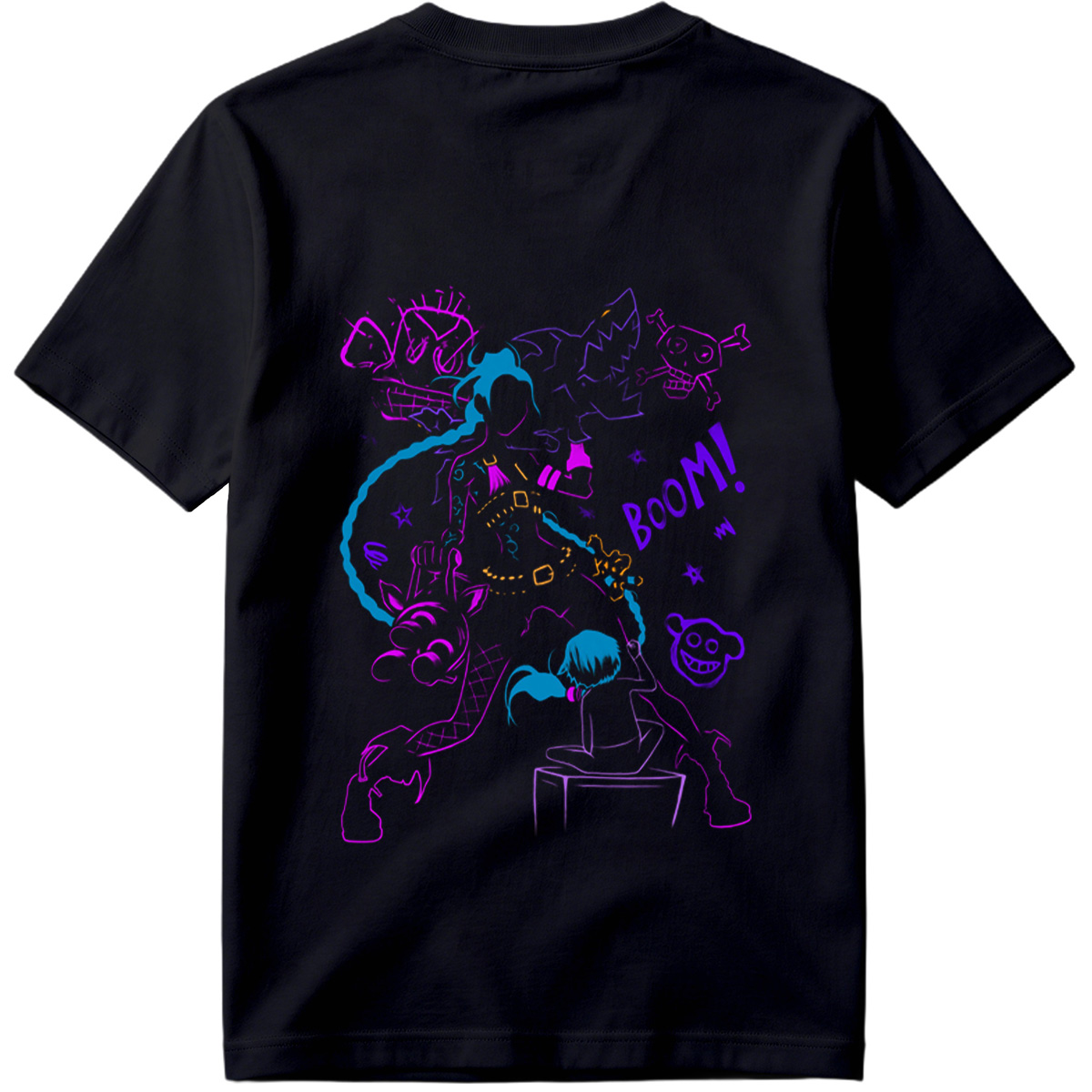 Doraemon and Friends in Neon Chaos: Boom! - Tee