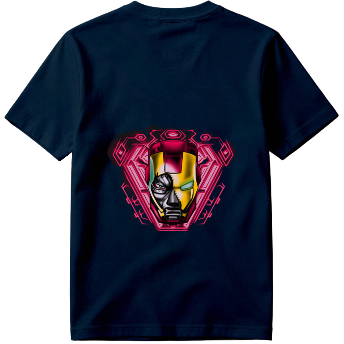 Iron Man and Black Panther Fusion Helmet Design - Tee