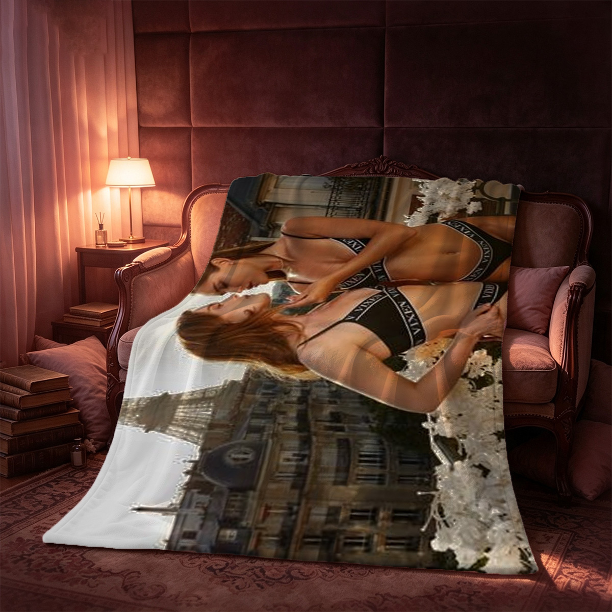Nurse Cosplay Seduction on Bed - Blanket