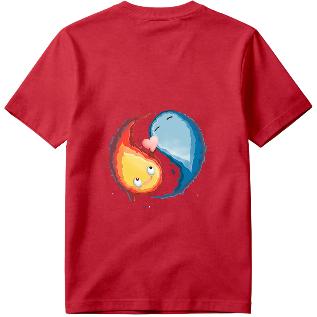 Yin Yang Fire and Ice Characters in Space - Tee