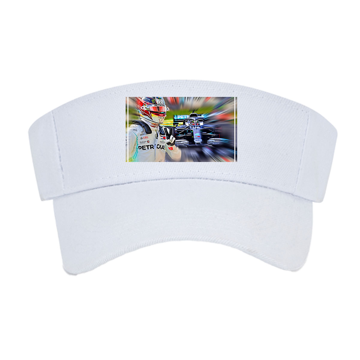 Lewis Hamilton, Mercedes F1 Driver, Celebrating Victory on Track -  Visor cap