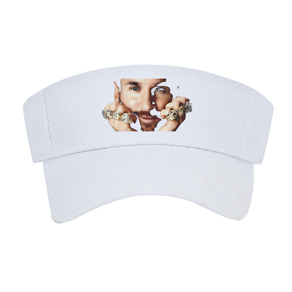 Lionel Messi with Championship Rings Signature Portrait -  Visor cap