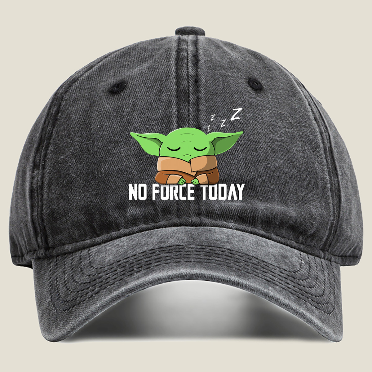 Baby Yoda Sleeping No Force Today - Hat