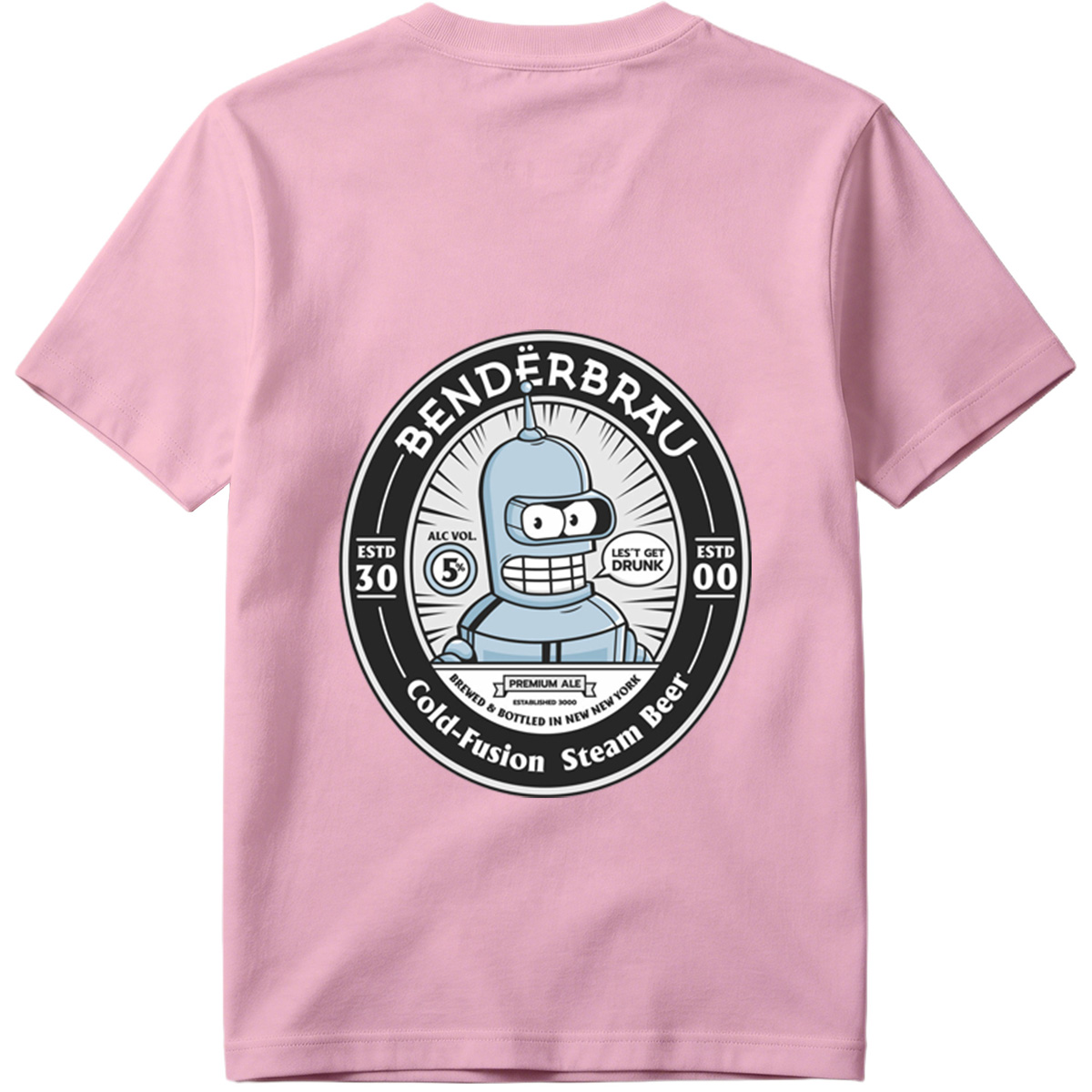 Bender Brau: Cold-Fusion Steam Beer Featuring Bender from Futurama - Tee