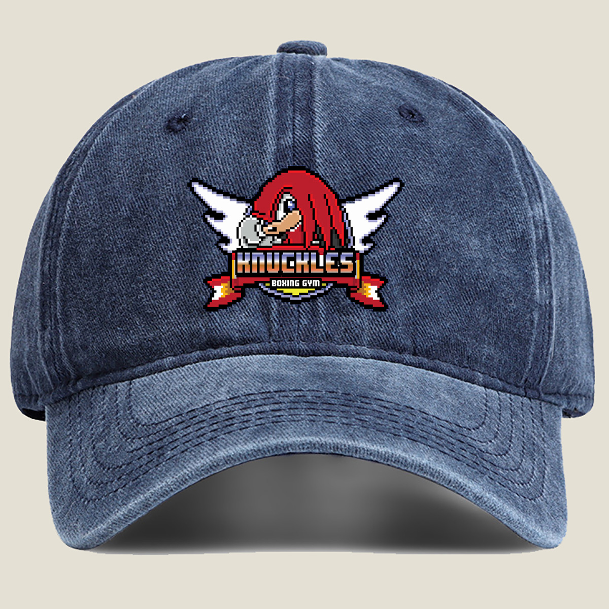 Knuckles Boxing Gym - Sonic the Hedgehog - Washed Denim - Baseball Cap