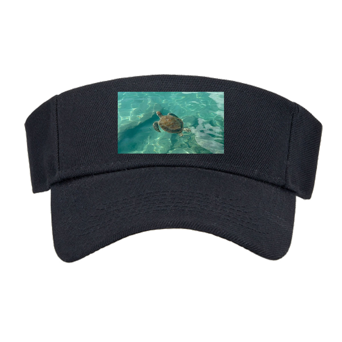 Sea turtle swimming in clear turquoise water -  Visor cap