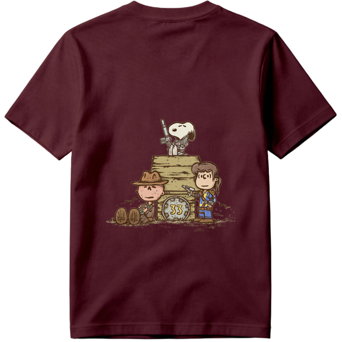 Snoopy, Charlie Brown, and Peppermint Patty in Fallout 33 - Tee