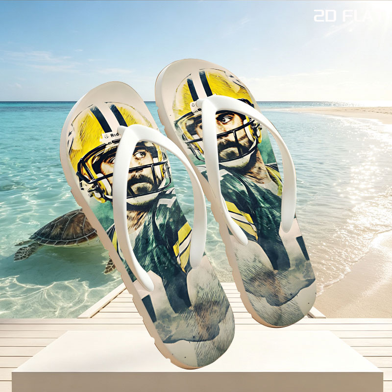 Brett Favre, Green Bay Packers Quarterback, in Action -  flip-flops