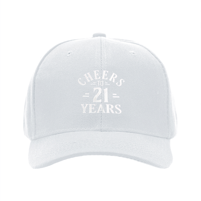1pc New Baseball Cap Cheers to 21 Years Print Unisex Adjustable Hat for Outdoor Activities Adults Fashion Statement Cap