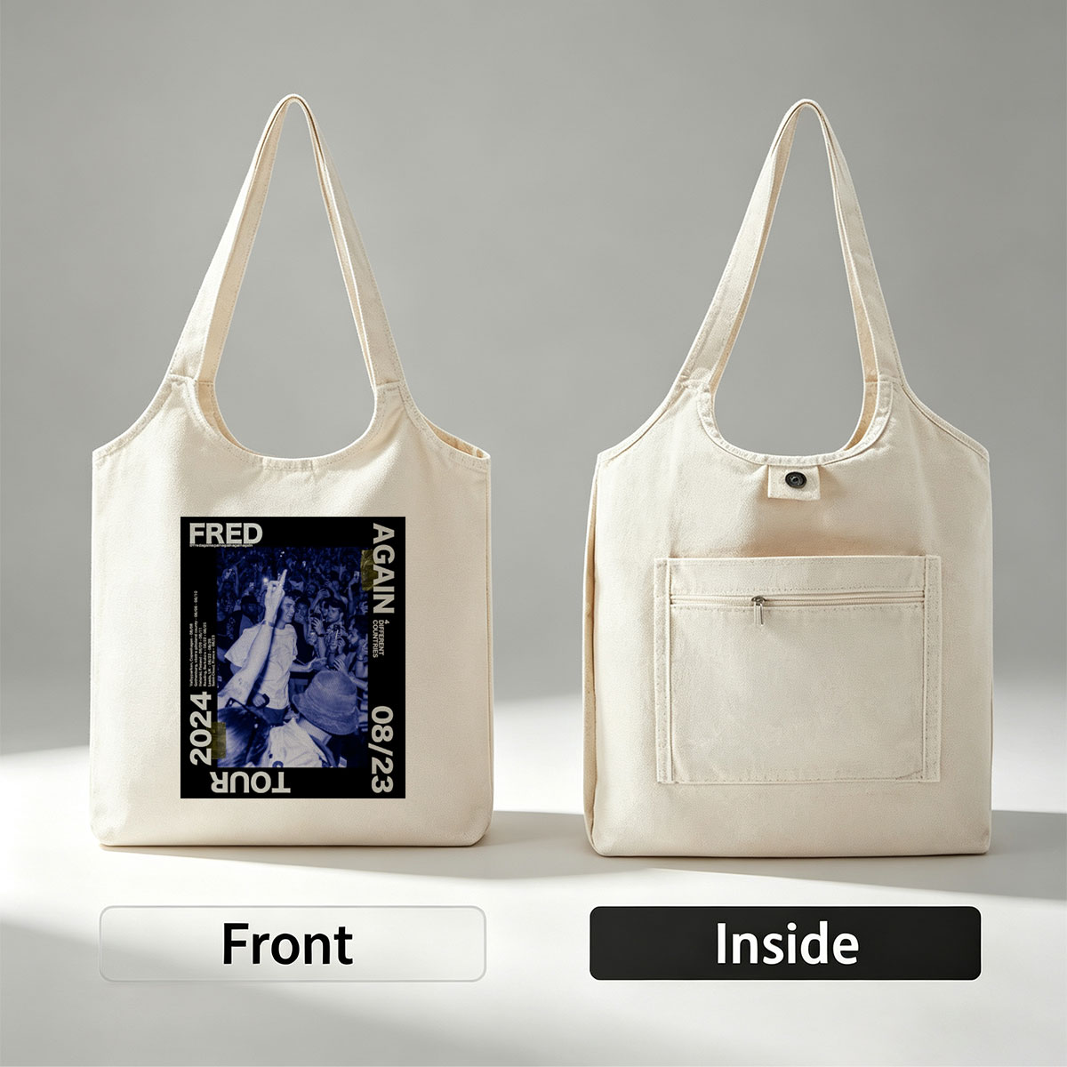 FRED AGAIN TOUR 2024 Live Concert Crowd Energy at Festival Event - Canvas shoulder bags/
