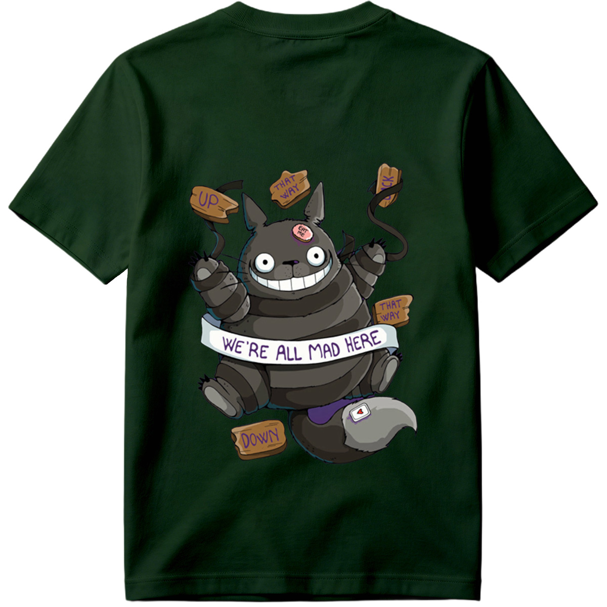 Totoro Meets Alice in Wonderland: We're All Mad Here - Tee
