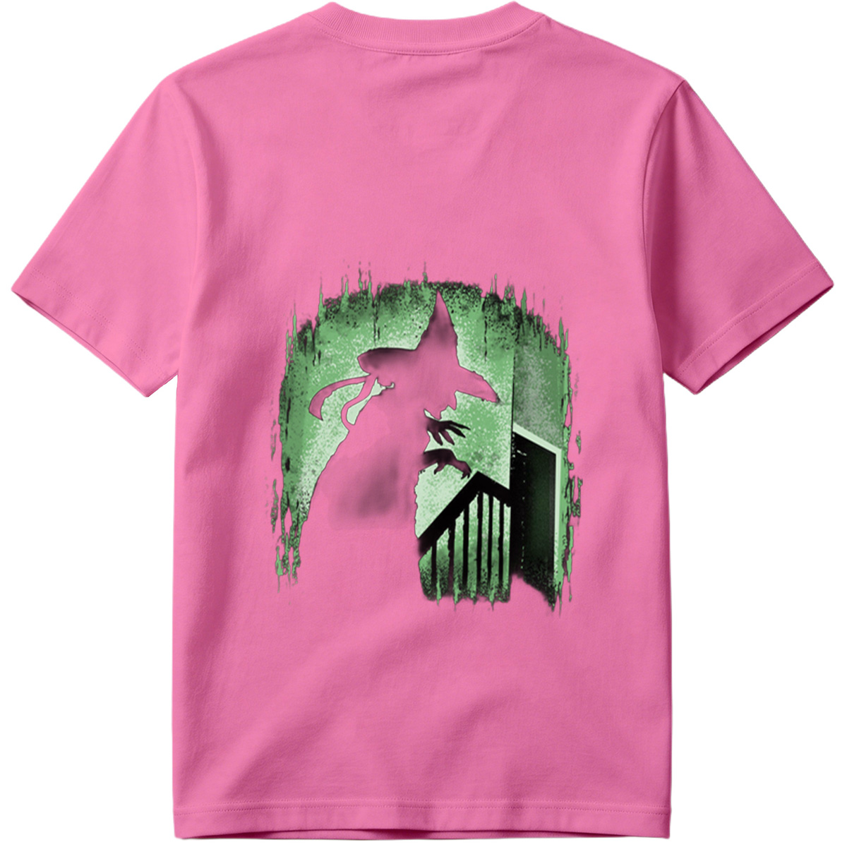 Witch Silhouette in Green Glow - Tee