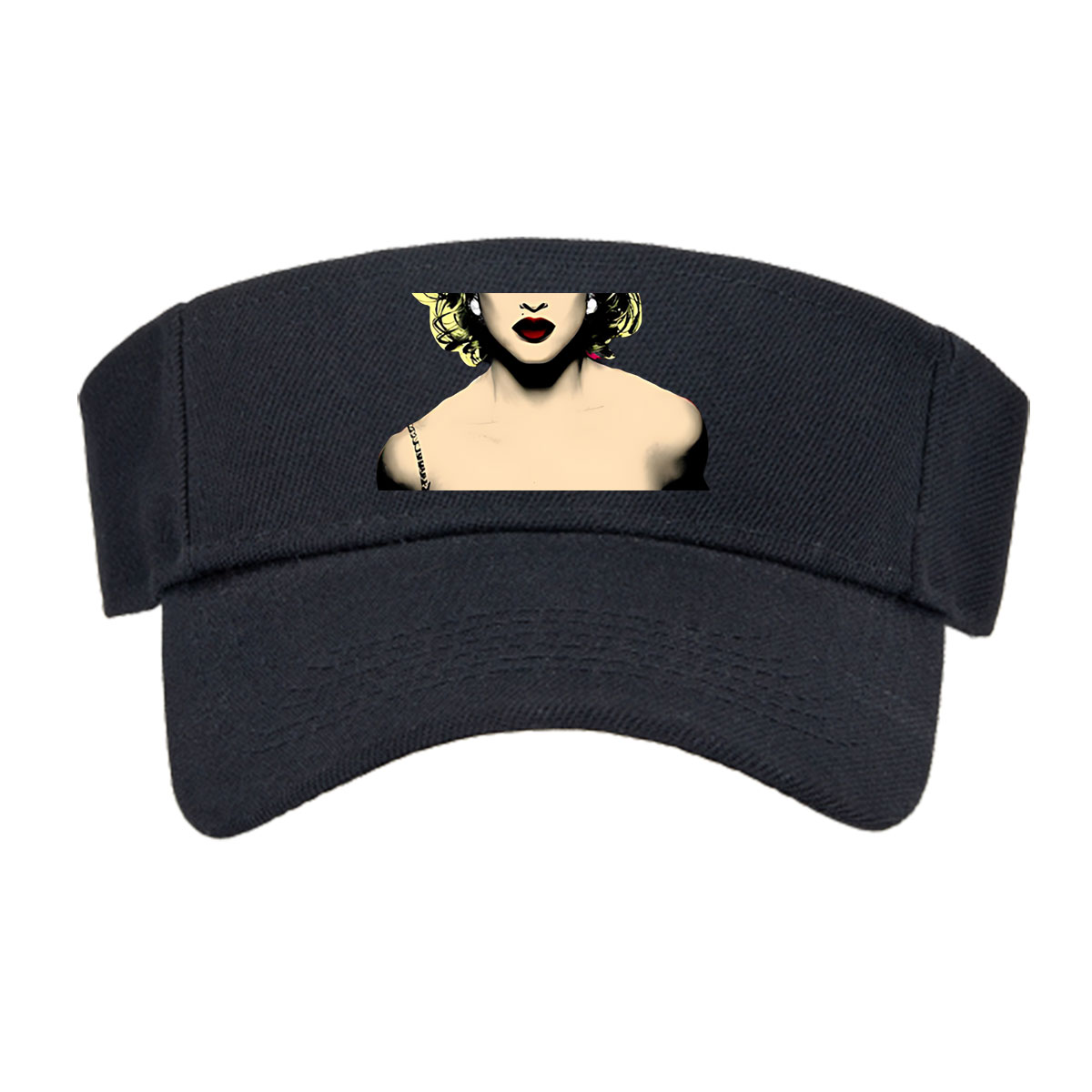 Marilyn Monroe in a Glamorous Pose with Bold Makeup and Iconic Hairstyle -  Visor cap