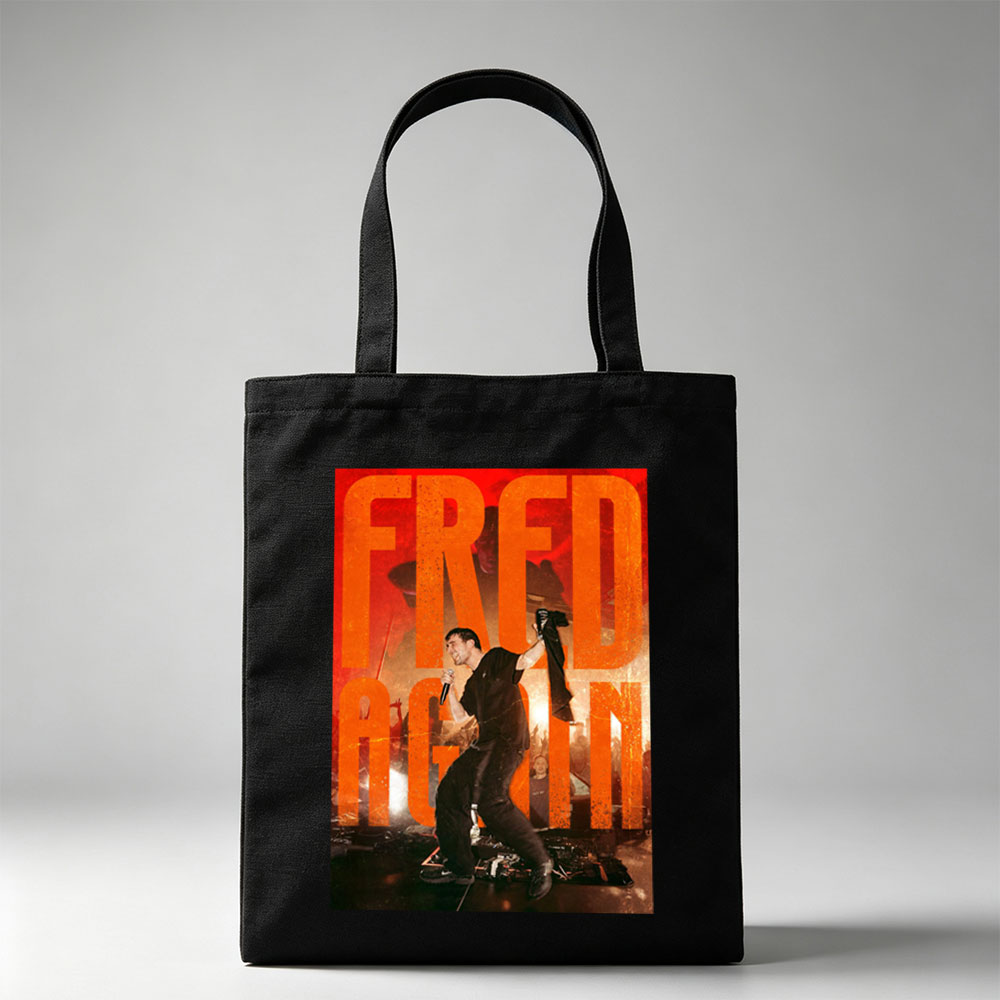 Fred Again Live Performance on Stage with Dynamic Lighting and Crowd Energy - Canvas tote bags