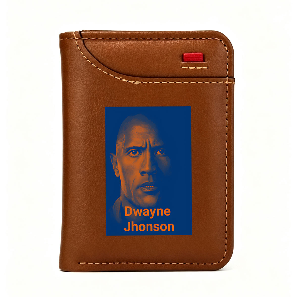 Dwayne Johnson: The Rock's Intense Portrait - Vertical Style Wallet