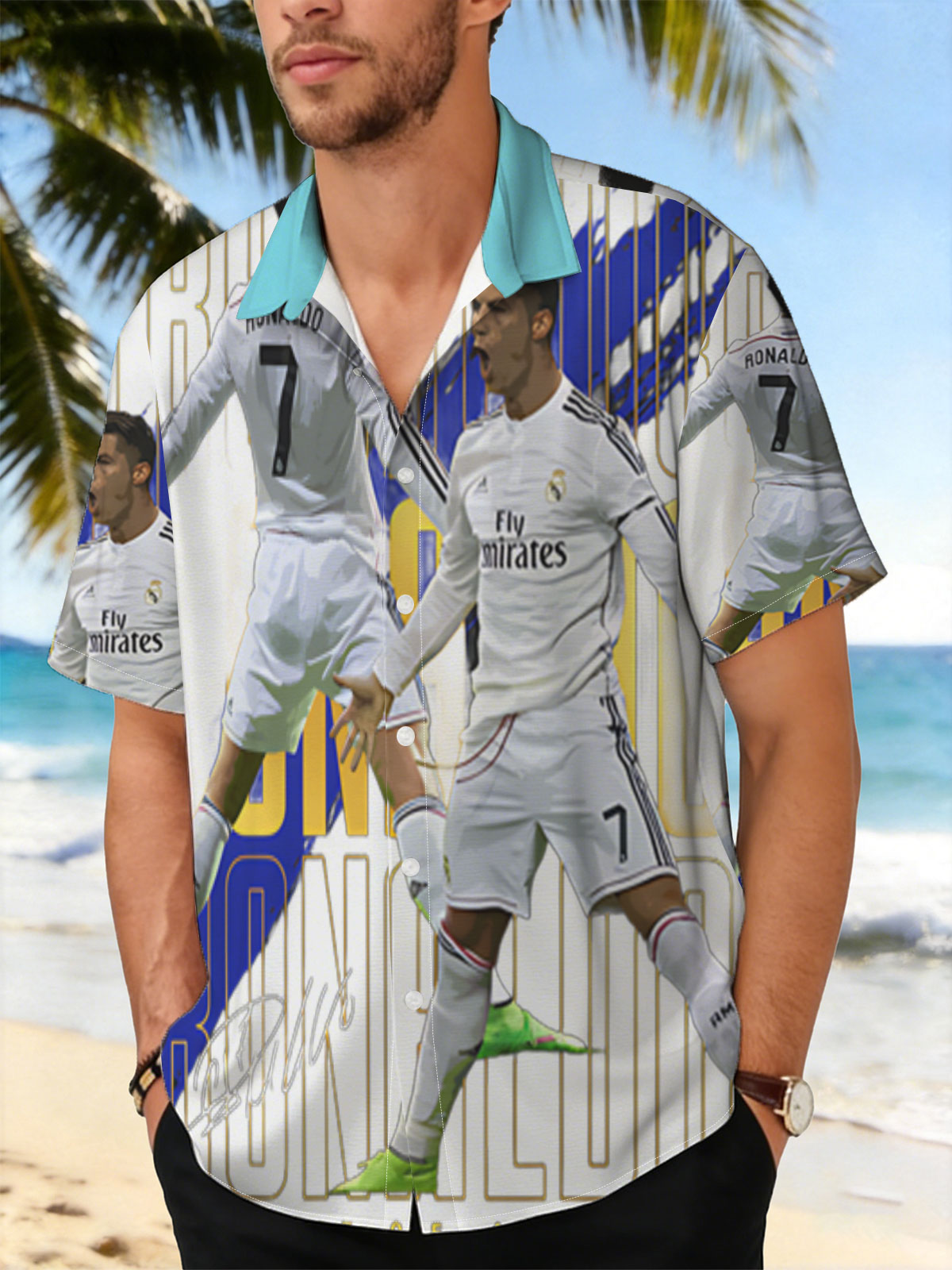 Cristiano Ronaldo Real Madrid 7 GOAT Football Legend -  Shirt