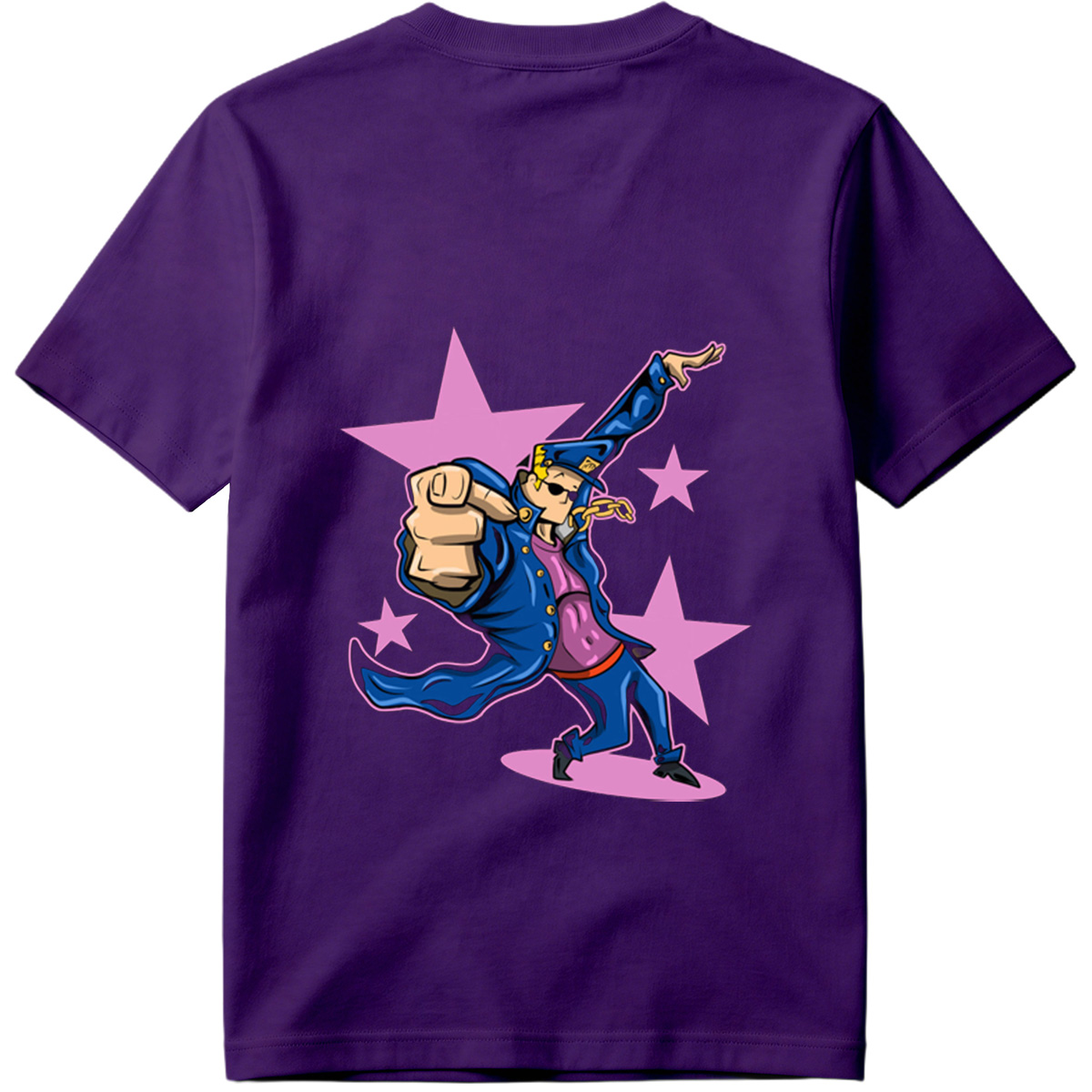 Gangster Mickey in Blue Coat and Hat, Dancing with Stars Background - Tee