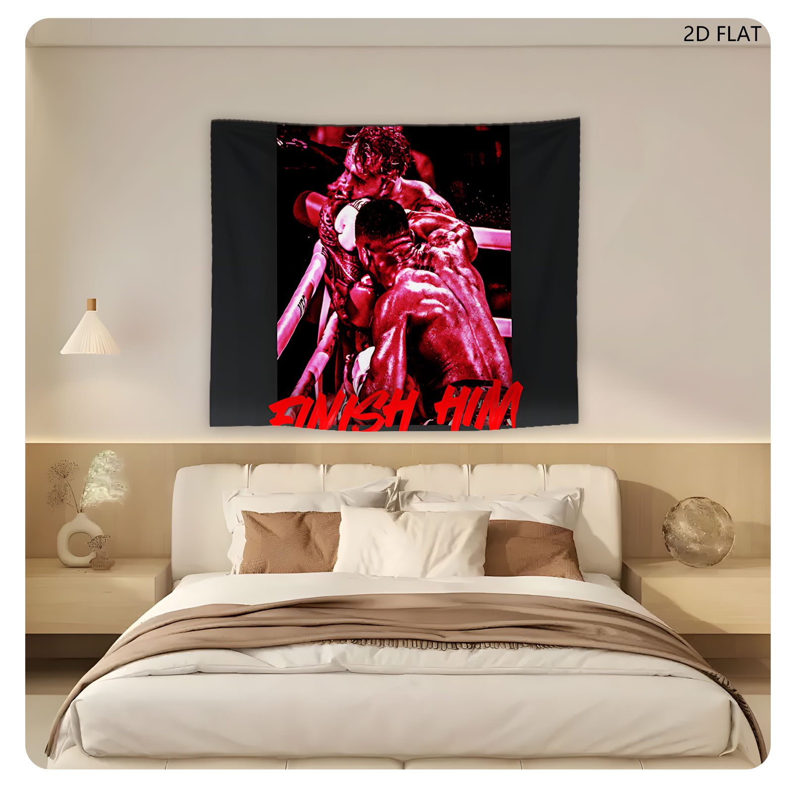 Finish Him: Boxing Match Intensity - Tapestry