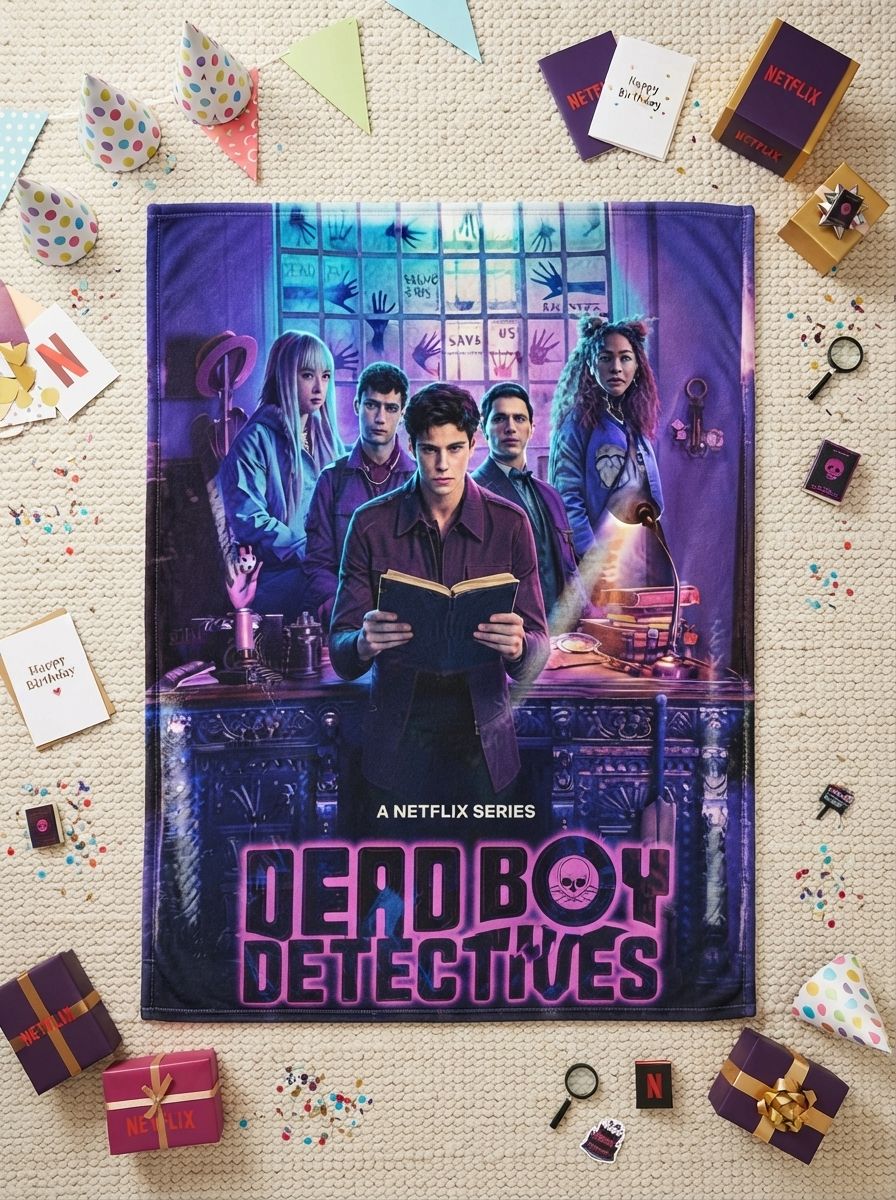 Custom Photo Flannel Throw Blanket Personalized Portrait Fleece Mystery Detective Theme Soft Skin-Friendly Couch Bed