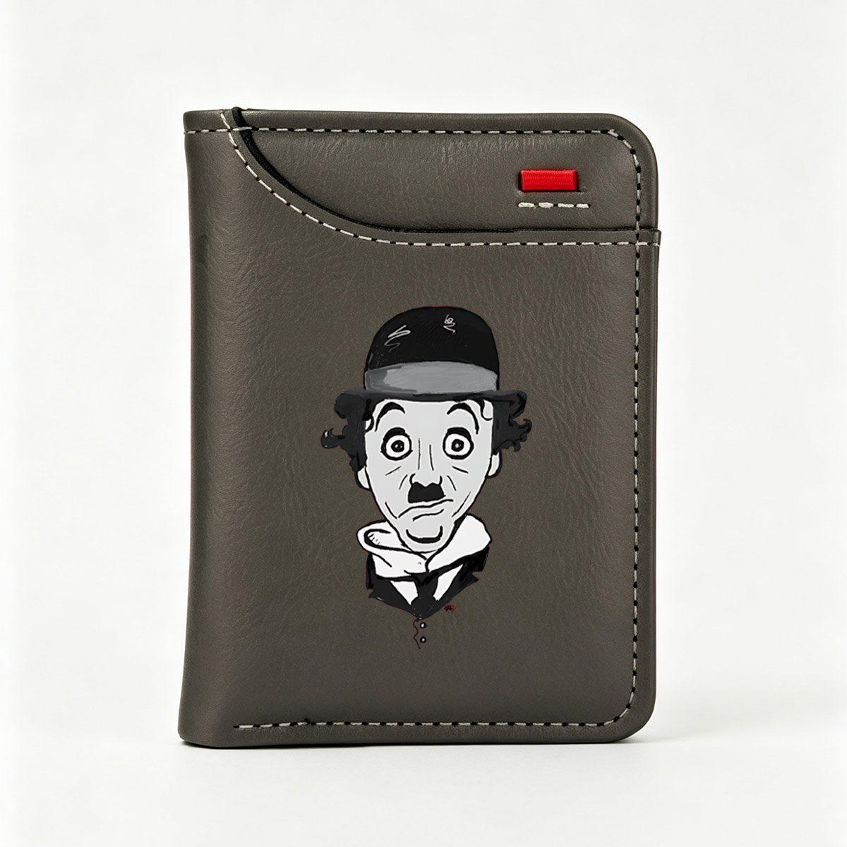 Charlie Chaplin in Classic Mime Costume - Vertical Style Wallet