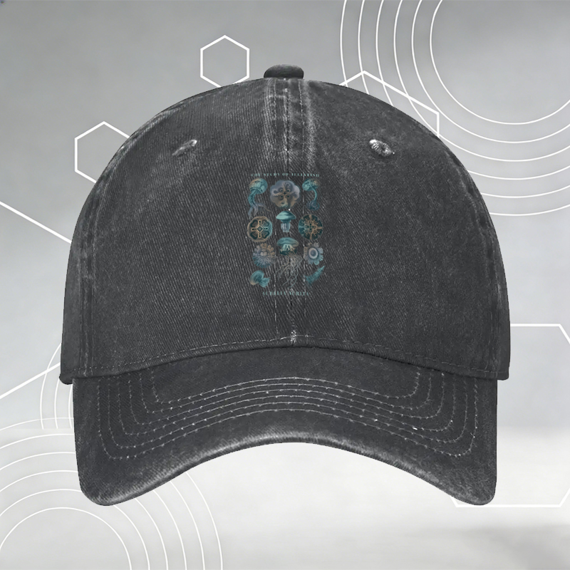 New Baseball Cap with Grim Reaper Skull Print and 