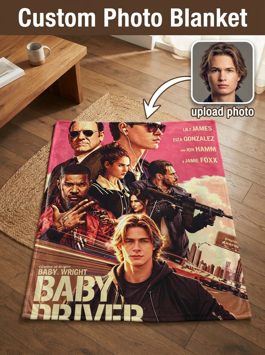 Custom Photo Flannel Blanket Personalized Movie Poster Throw Skin Friendly Anti Pilling Fleece Keepsake for Bed Sofa
