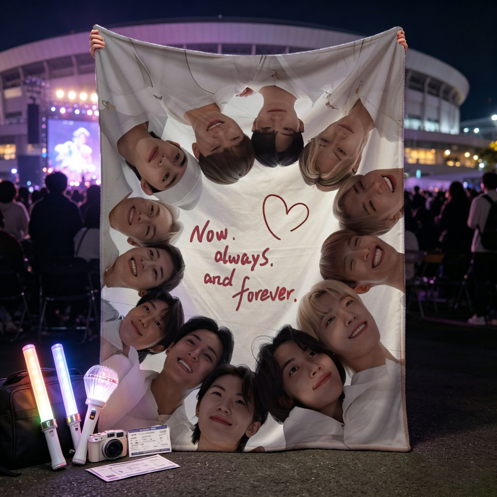 SEVENTEEN Members in a Circle Forming a Heart Shape with 
