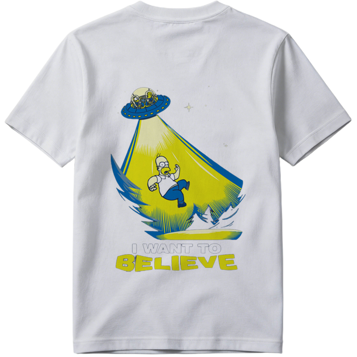 The Simpsons Homer Abduction I Want to Believe - Tee