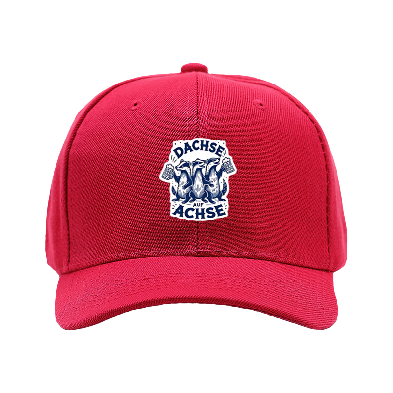 1pc New Baseball Cap with Dachse Auf Achse Otter Print Design Unisex Adjustable Hat for Outdoor Activities and Casual Wear Suitable for Adults and Teenagers