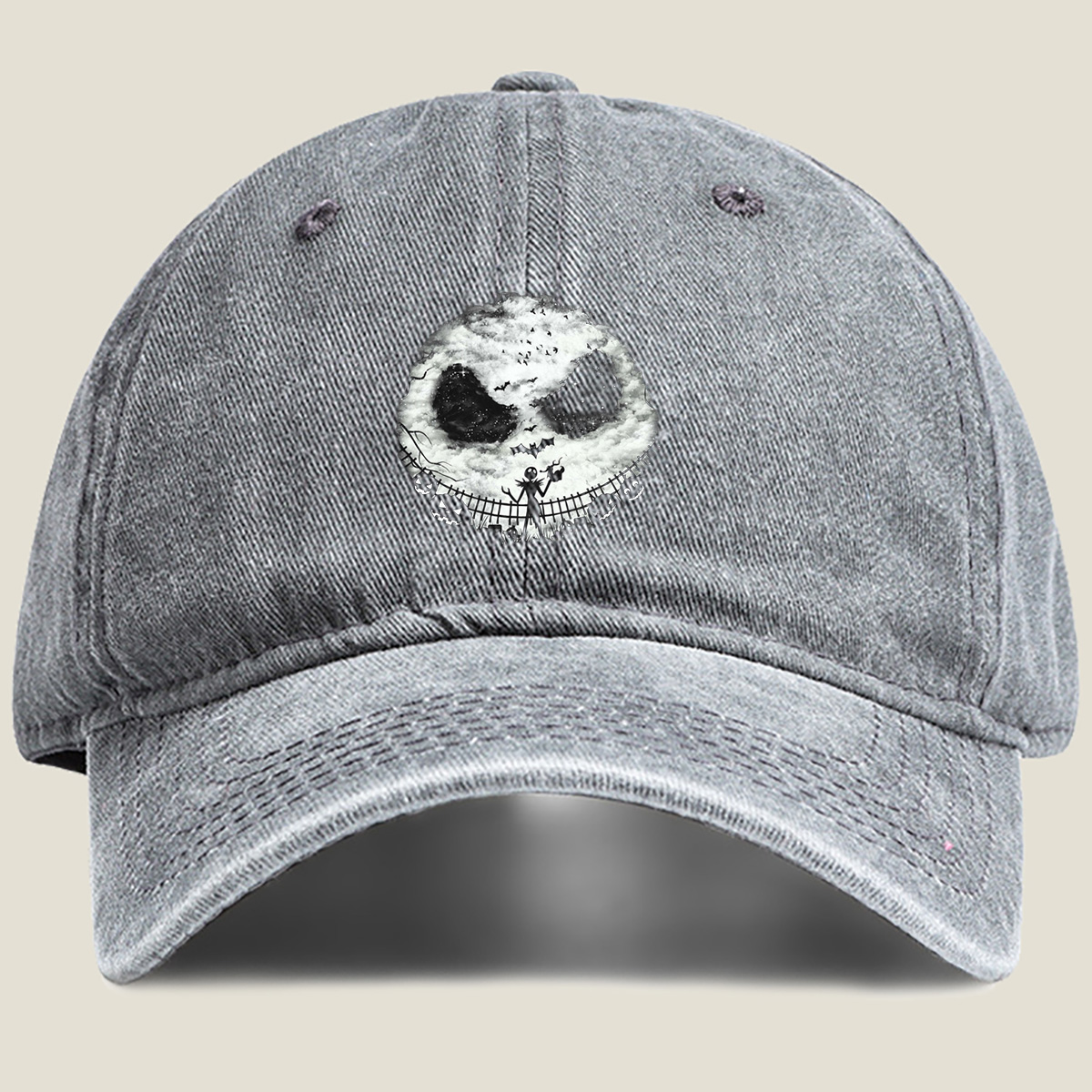 The Nightmare Before Christmas: Jack Skellington and Zero - Washed Denim - Baseball Cap