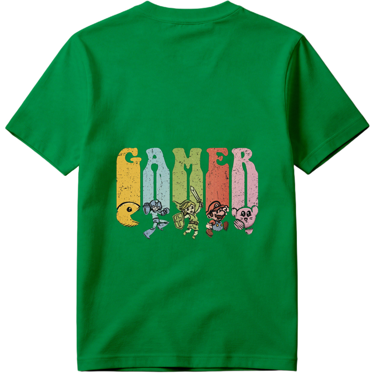 Gamer: Pac-Man, Mega Man, Zelda, Mario, Kirby - Tee