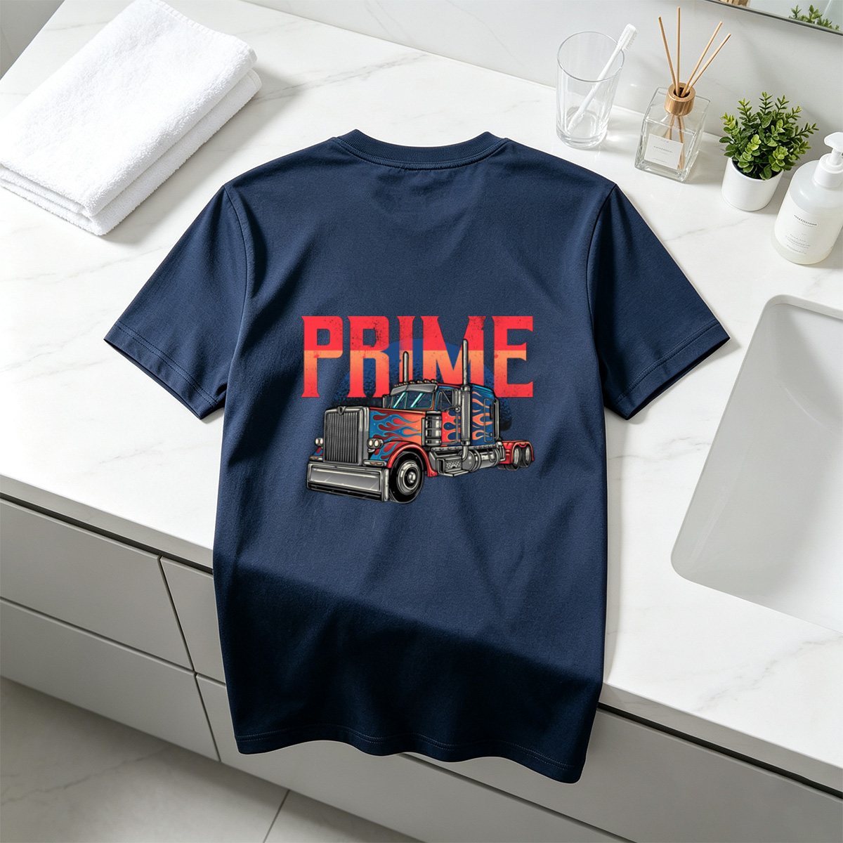 Prime Transport Service - Optimus Prime Truck Design - Tee