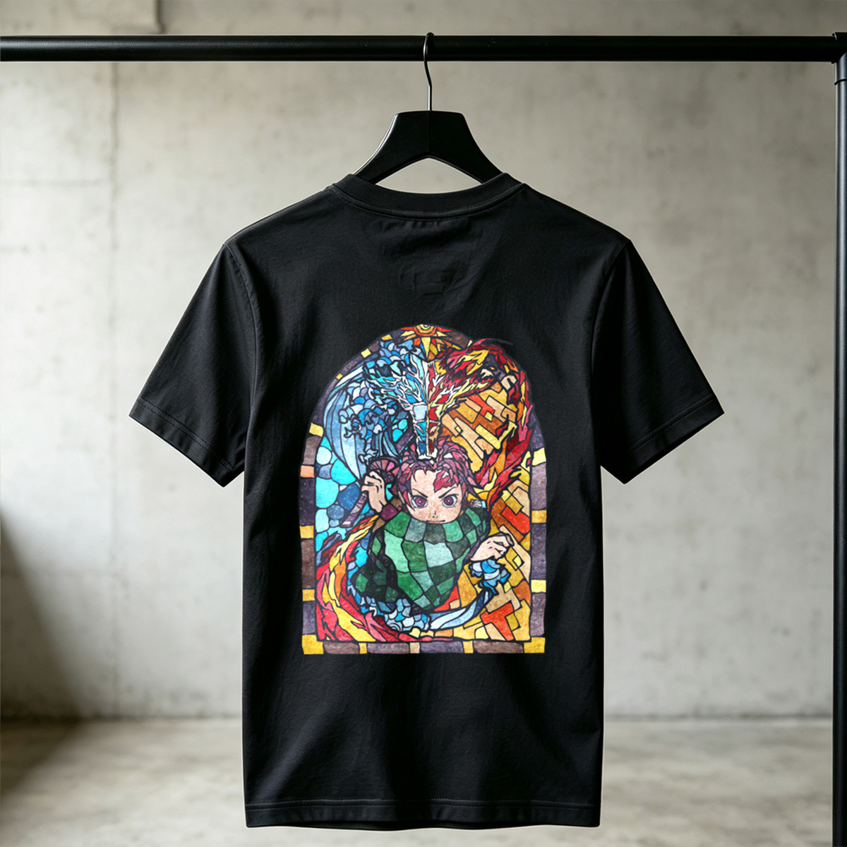 Demon Slayer: Tanjiro Kamado Stained Glass Art - Tee