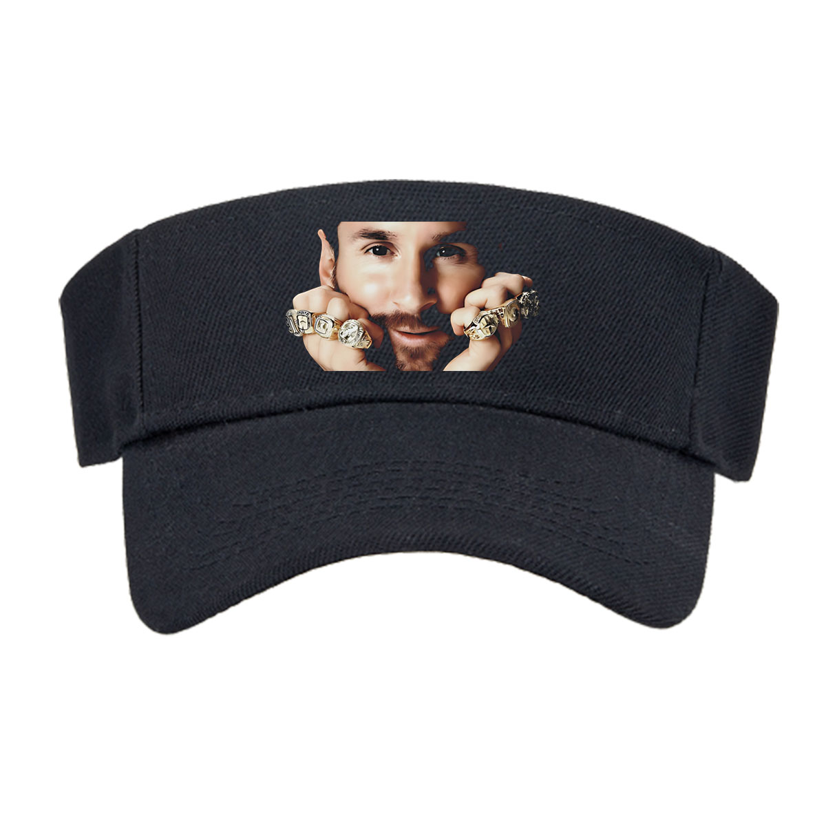 Lionel Messi with Championship Rings Signature Portrait -  Visor cap