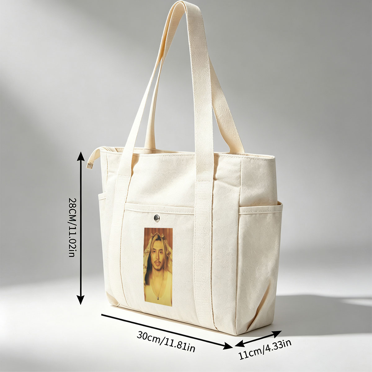 BTS Jungkook in a Dramatic Portrait with Golden Hair and Elegant Jewelry - Multi-pocket bags