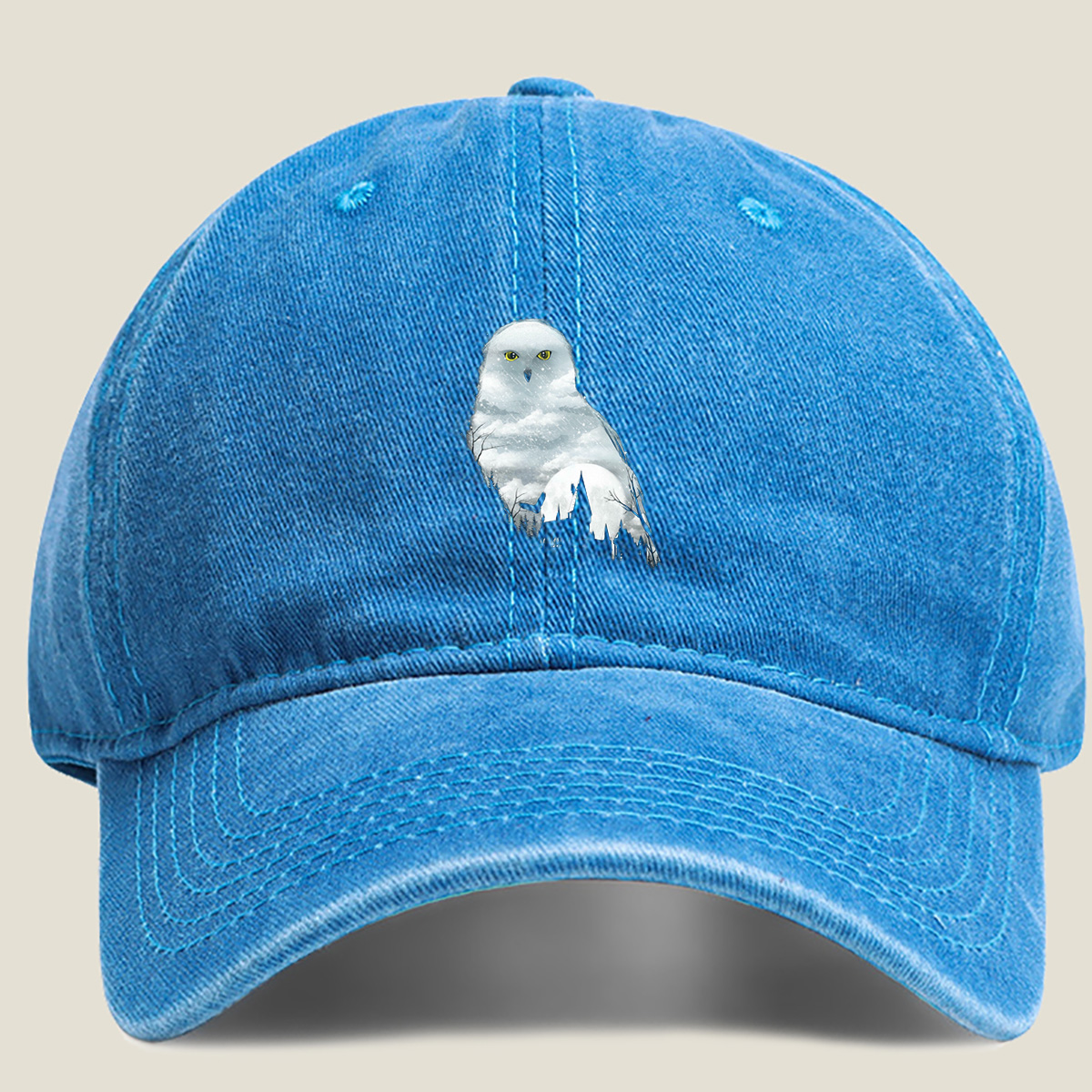 Harry Potter - Hedwig and Hogwarts - Washed Denim - Baseball Cap