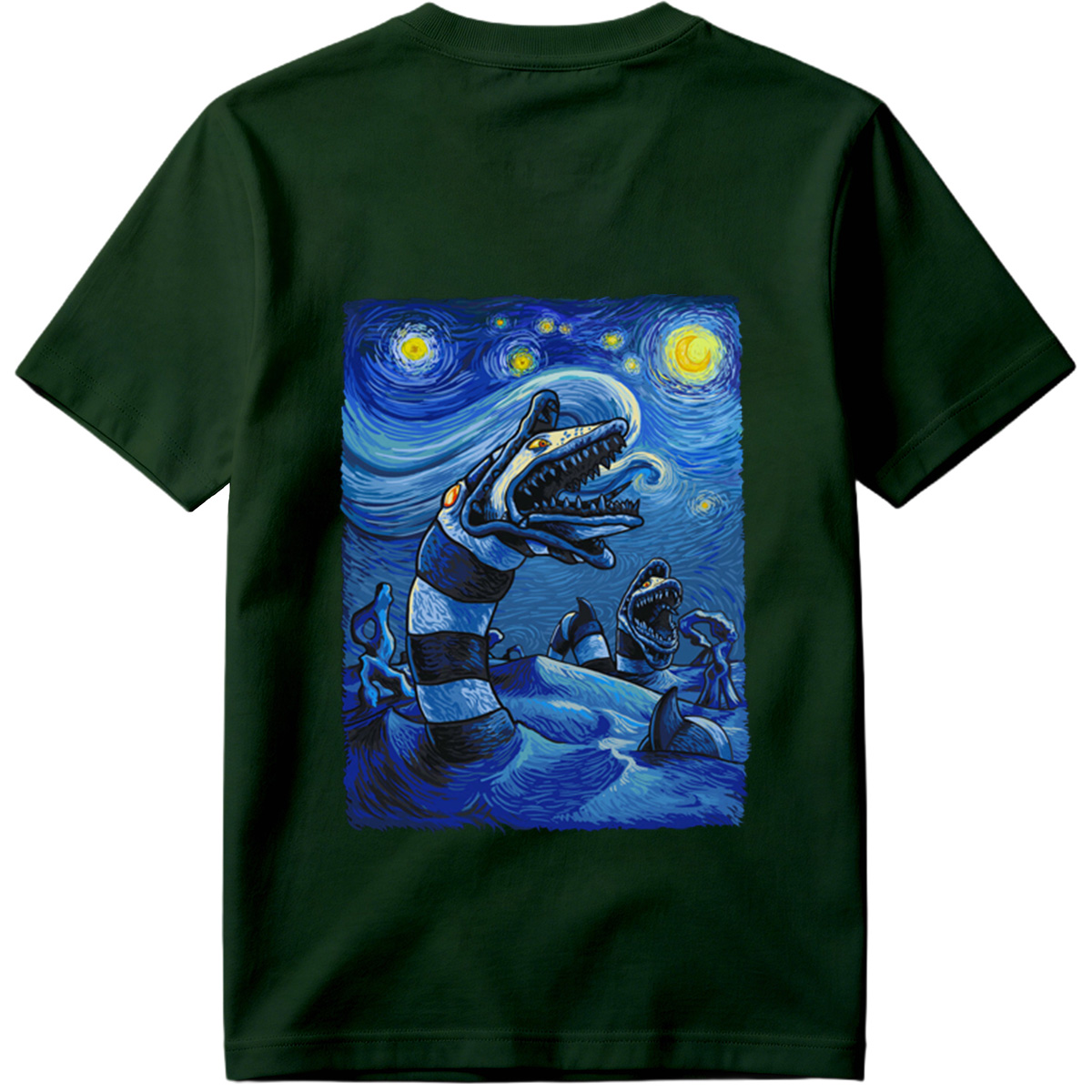 Starry Night with Sea Monsters - Tee