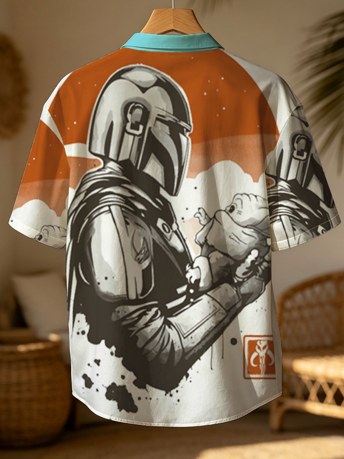 The Mandalorian and Grogu under a twin suns sky -  Shirt