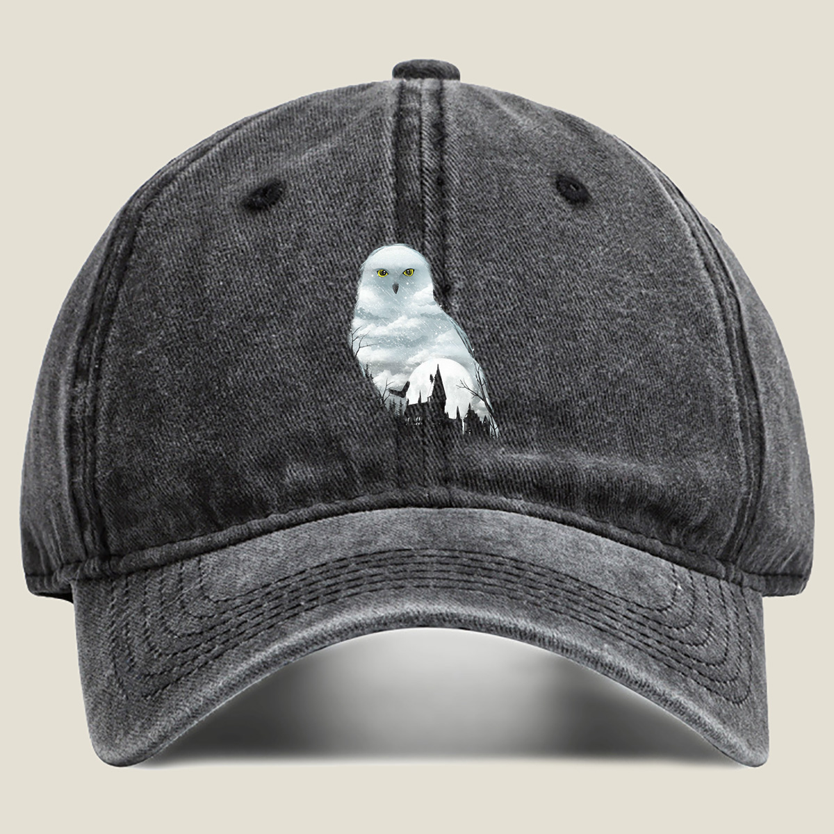 Harry Potter - Hedwig and Hogwarts - Washed Denim - Baseball Cap