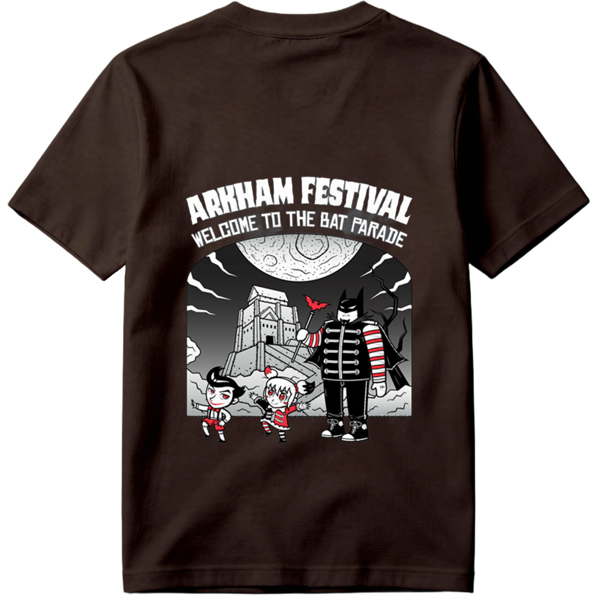 Arkham Festival: Batman, Harley Quinn, and The Joker in the Bat Parade - Tee