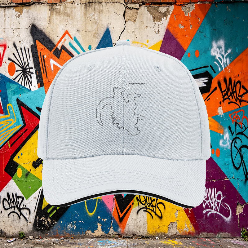 Unisex Classic Sandwich Hat with Dinosaur Silhouette Print - Perfect for Outdoor Adventures, Casual Wear, and Everyday Use - Ideal for Adults and Teens Who Love Unique Animal Designs