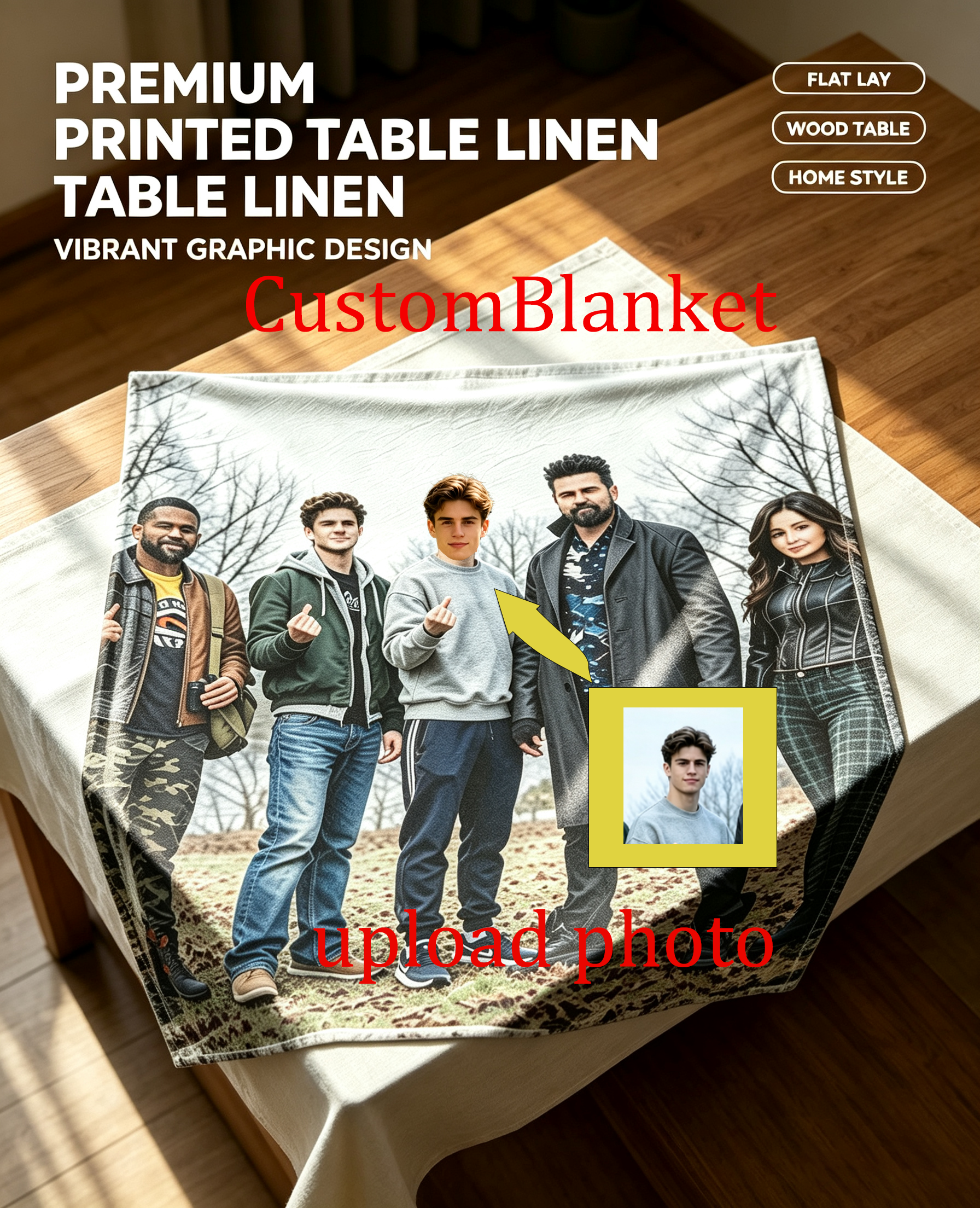 Custom Face Blanket Featuring The Boys Cast Members Flannel Blanket Perfect for Couch Cozying or Gift Giving