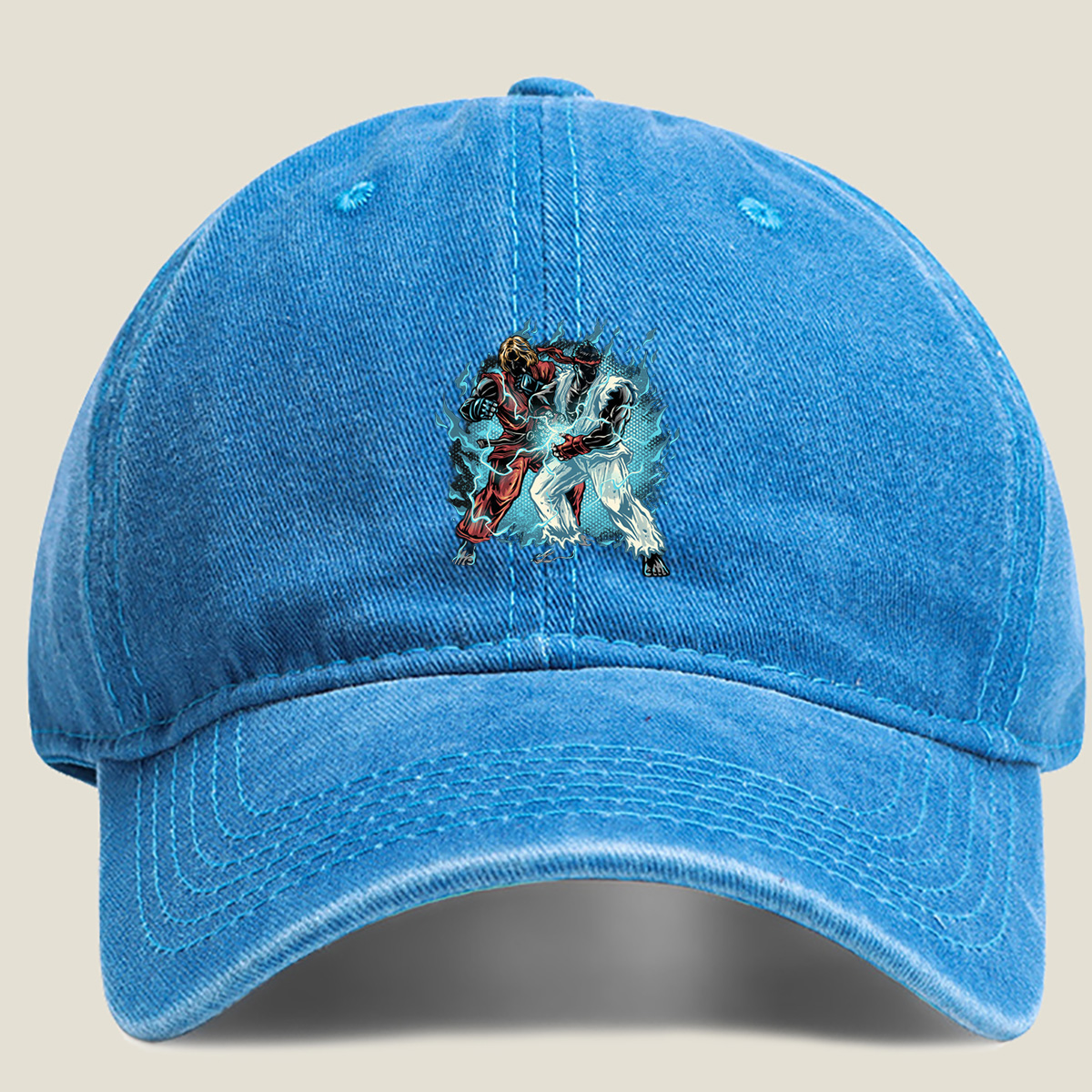 Street Fighter: Ryu vs. Ken - Washed Denim - Baseball Cap