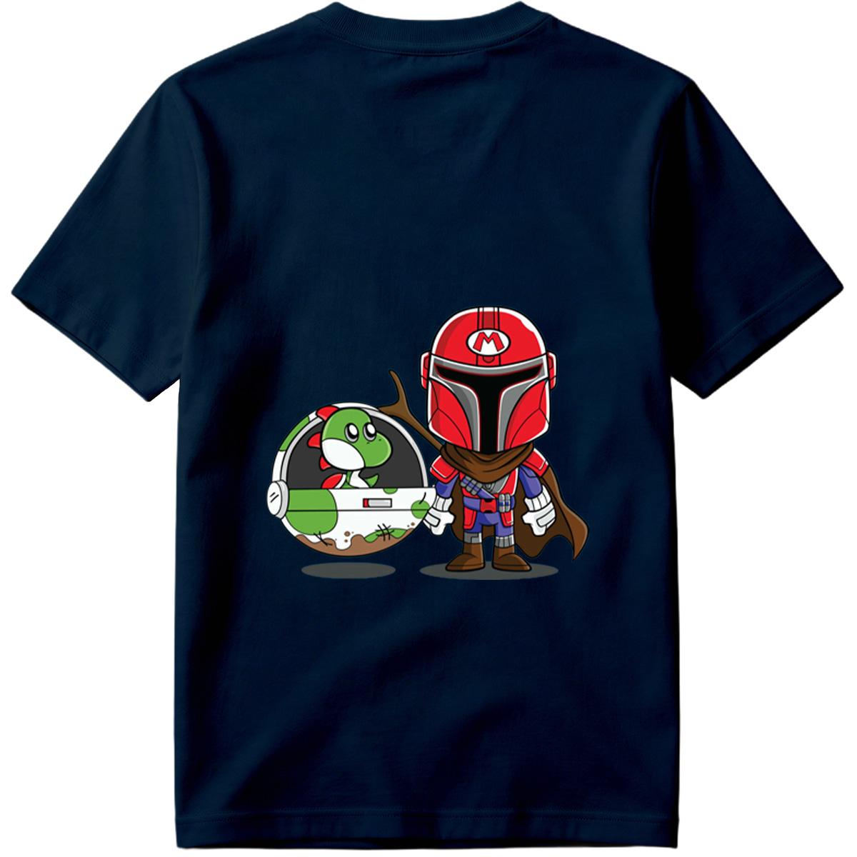 Mario Mandalorian with Yoshi in Space Pod - Tee