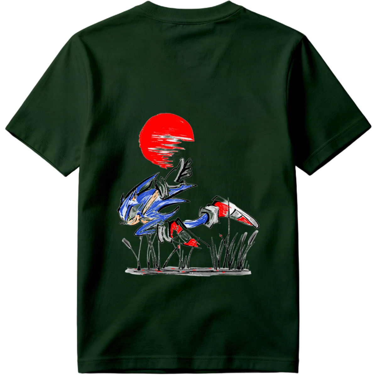 Sonic the Hedgehog Running at Sunset - Tee