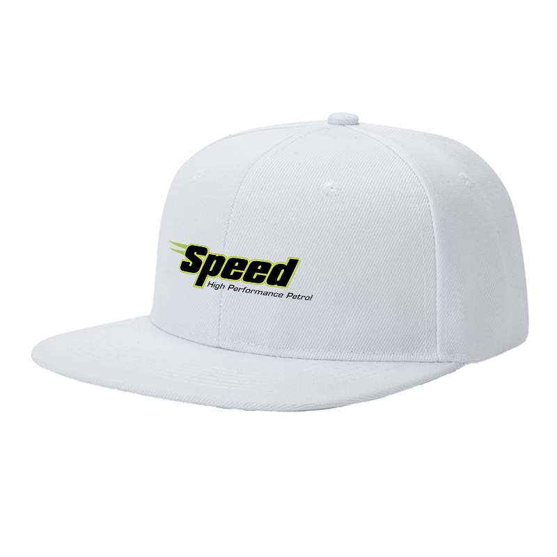 Flat Brim Baseball Cap Speed Logo Print Streetwear Underground Skate Style Hat for Basketball Court Skate Park Urban Riders and Hip Hop Artists