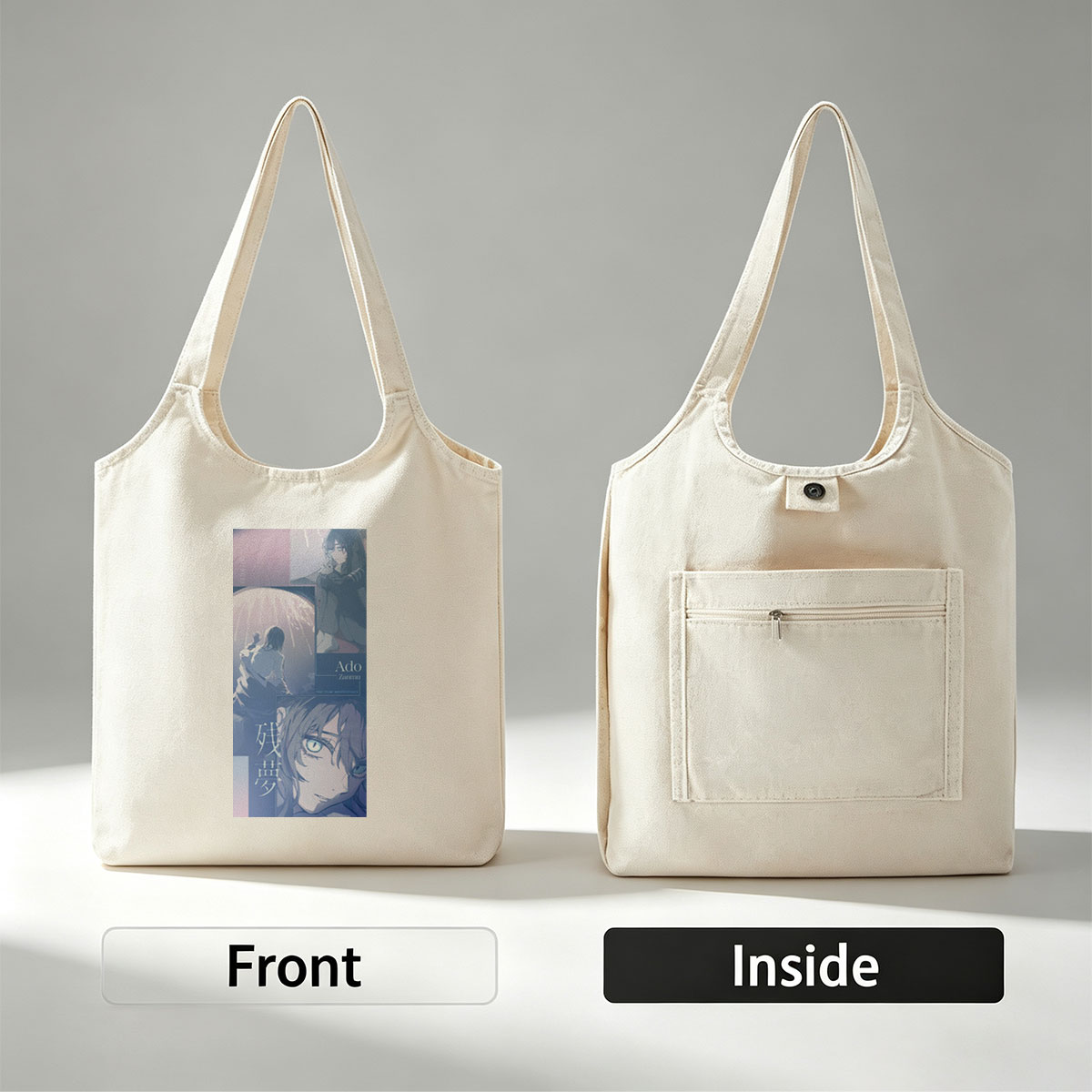 Ado Zanmu One Year Anniversary Visual Art Featuring Anime Characters and Dreamy Scenes - Canvas shoulder bags/