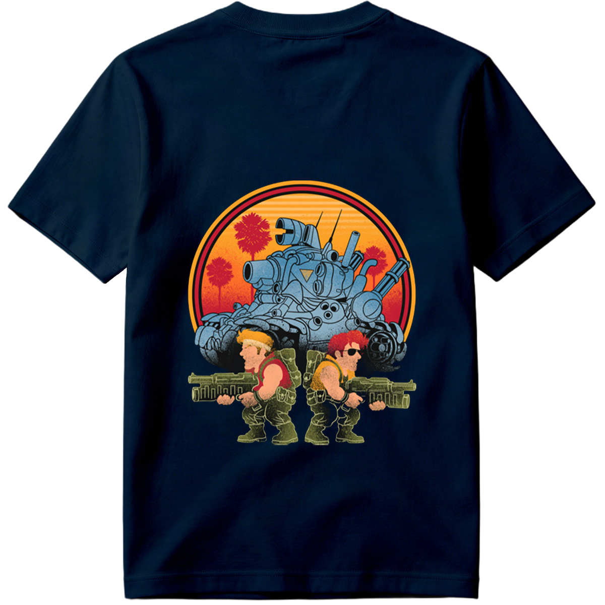Double Dragon: Billy and Jimmy with Tank in Sunset - Tee