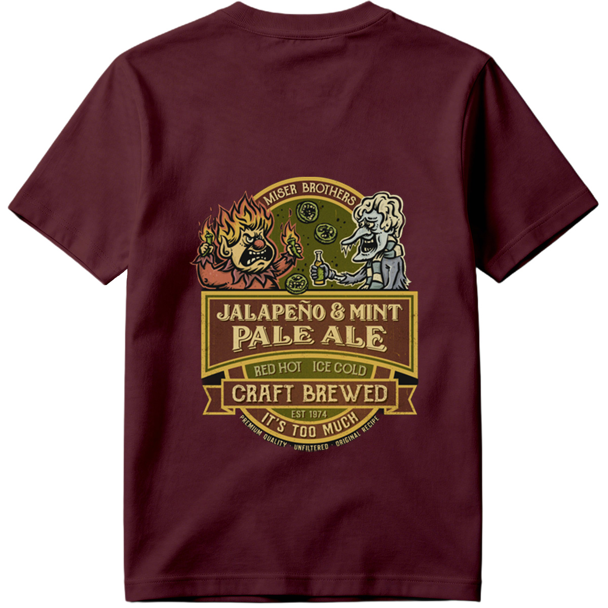 Miser Brothers Jalapeno & Mint Pale Ale Craft Brewed - Tee